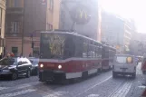 Prague tram line 9 with railcar 8699 on Vodičkova (2005)