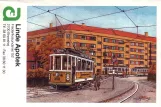 Prescription envelope: Copenhagen tram line 8 with railcar 300 at Brønshøj (1995)