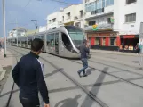 Rabat tram line L2 on Avenue Patrice Lumumba (2018)