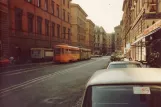 Rome tram line 14 with railcar 8037 at Termini Farini (1982)