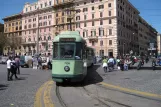 Rome tram line 19 with articulated tram 7109, the front Risorgimento S.Pietro (2010)