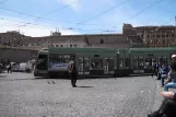 Rome tram line 19 with low-floor articulated tram 9022 at Risorgimento S.Pietro (2010)