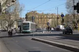 Rome tram line 8 with low-floor articulated tram 9104 at Belli (2010)