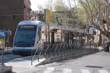 Rome tram line 8 with low-floor articulated tram 9212 on Trastevere/Min Istruzione (2010)