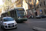 Rome tram line 8 with low-floor articulated tram 9239 at Trastevere/Pascarella (2010)