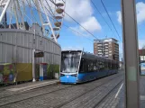 Rostock extra line 2 with low-floor articulated tram 601 at Neuer Markt (2015)