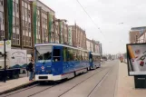 Rostock tram line 1 with railcar 707 at Lange Straße (2006)