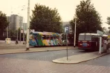 Rotterdam tram line 5 with articulated tram 360 at Centraal (1981)