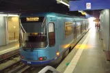 Rouen tram line M with low-floor articulated tram 807 at Théâtre des Arts (2010)