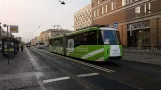 Saint Petersburg low-floor articulated tram 1124 at Ligovskiy prospekt (2017)