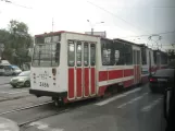 Saint Petersburg tram line 21 with articulated tram 3456 on Prospekt Engelsa (2009)