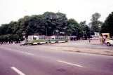 Saint Petersburg tram line 28 with railcar 8606 on Kronverkskiy Propekt (1992)