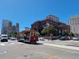 San Francisco cable car California with cable car 53 at California & Van Ness (2023)