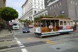 San Francisco cable car Powell-Hyde with cable car 14 on Market & 5th (2010)