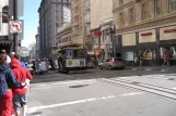 San Francisco cable car Powell-Mason with cable car 18 on Market & 5th (2010)