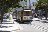 San Francisco cable car Powell-Mason with cable car 21 at Taylor & Francisco (2010)