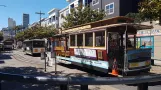 San Francisco cable car Powell-Mason with cable car 7 at Taylor & Bay (2021)