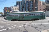 San Francisco F-Market & Wharves with railcar 1053 close by Embarcadero & Stockton (2010)