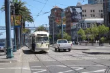 San Francisco F-Market & Wharves with railcar 1056 at Embarcadero & Stockton (2010)