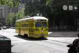 San Francisco F-Market & Wharves with railcar 1057 at Market & Drumm (2010)