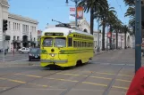 San Francisco F-Market & Wharves with railcar 1057 near Embarcadero & Bay (2010)