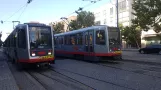 San Francisco special event line S Shuttle with articulated tram 1542 at King St & 4th St (2018)