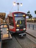 San Francisco tram line N Judah with articulated tram 2067 at 4th & King (2022)