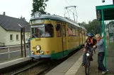 Schöneiche tram line 88 with articulated tram 42 at Dorfstraße (2008)