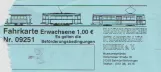 Single ticket for Hannoversches Straßenbahn-Museum (HSM) (2016)