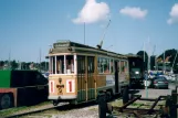 Skælskør museum line with railcar 608 at Havnepladsen (2004)