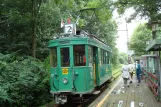 Skjoldenæsholm metre gauge with railcar 213 at The entrance (2010)