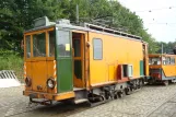 Skjoldenæsholm track cleaning tram 711 in front of The tram museum (2009)