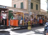 Sóller tram line with open sidecar 8 at Port de Sóller (2013)