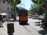 Sóller tram line with railcar 1 at Sóller (2013)