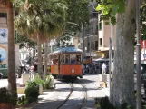 Sóller tram line with railcar 21 at Port de Sóller (2013)