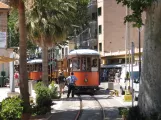 Sóller tram line with railcar 21, the front Port de Sóller (2013)