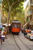 Sóller tram line with railcar 22 at Mercat (2011)