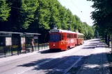 Stockholm restaurant line Cafetåget with railcar 210 at Nordiska Museet/Vasamuseet (2005)