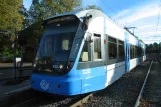 Stockholm tram line 12 Nockebybanan with low-floor articulated tram 432 at Alléparken (2011)