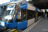 Stockholm tram line 30 Tvärbanan with low-floor articulated tram 431 at Alvik (2011)