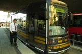 Stockholm tram line 7S Spårväg City with low-floor articulated tram 262 at Sergels torg (2011)