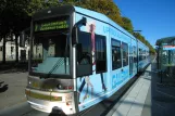 Stockholm tram line 7S Spårväg City with low-floor articulated tram 264 at Styrmansgatan (2011)