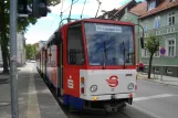 Strausberg tram line 89 with articulated tram 22 at Lustgarten (2010)