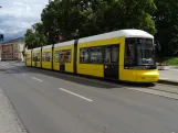 Strausberg tram line 89 with low-floor articulated tram 0041 in Lustgarten (2024)