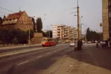 Szczecin tourist line Zielone with articulated tram 619 on Wyszyńskiego (1984)