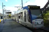 The Hague regional line 3 with low-floor articulated tram 4020 at Zoetermeer Centrum-West (2011)