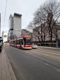 Toronto tram line 505 Dundas with low-floor articulated tram 4492 on Dundas Street East (2023)
