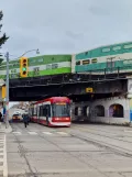 Toronto tram line 506 Carlton with low-floor articulated tram 4401 on Gerrard Street East (2023)