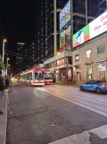Toronto tram line 506 Carlton with low-floor articulated tram 4540 on Dundas Street West (2022)