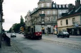 Toruń tram line 2 with railcar 218 on Leona Szumana (2004)